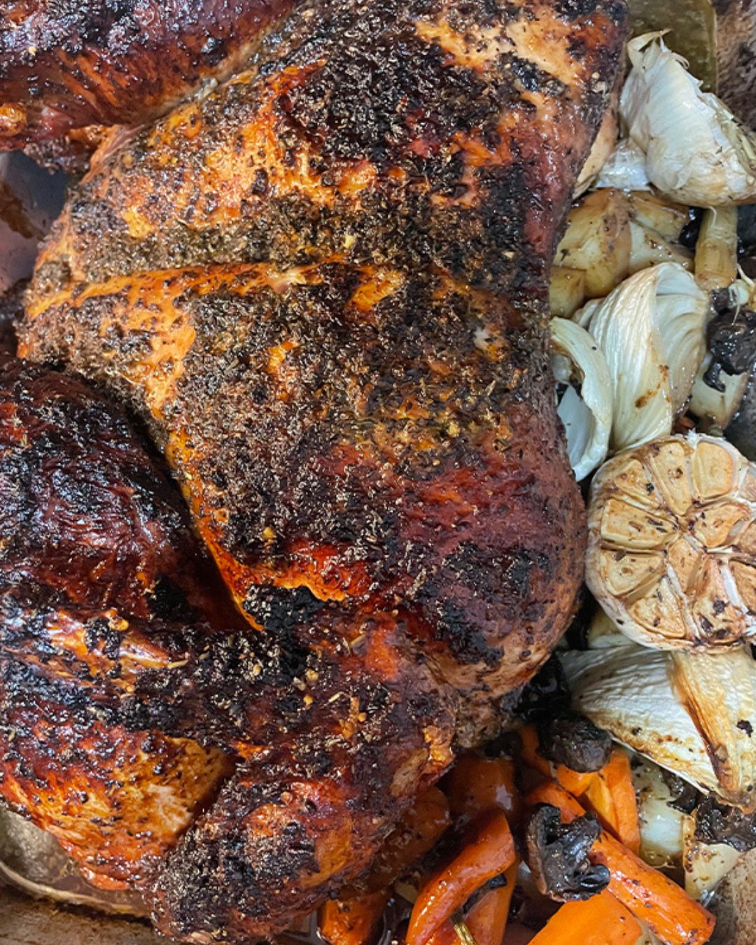 Recipe for Spatchcock Turkey With Veggies