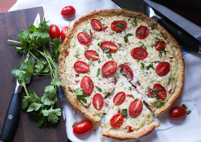 Recipe for Italian Tomato Ricotta Pie