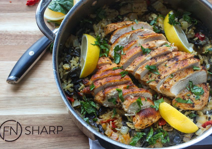 Recipe One-Pan Chicken and Lemon Rice