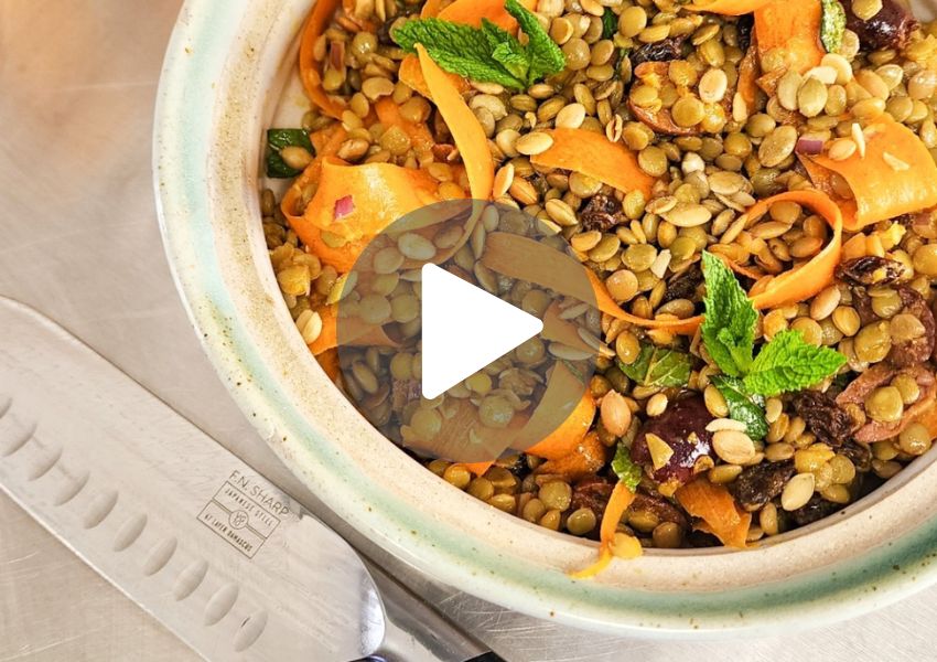 F.N. Sharp Santoku Knife with Moroccan carrot salad