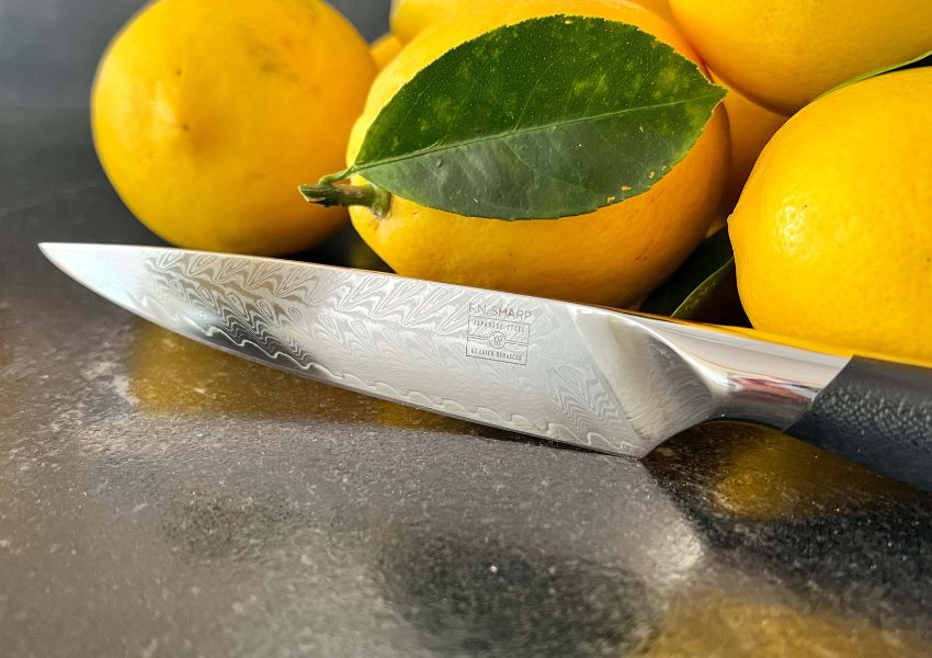 F.N. Sharp Utility Knife with whole lemons