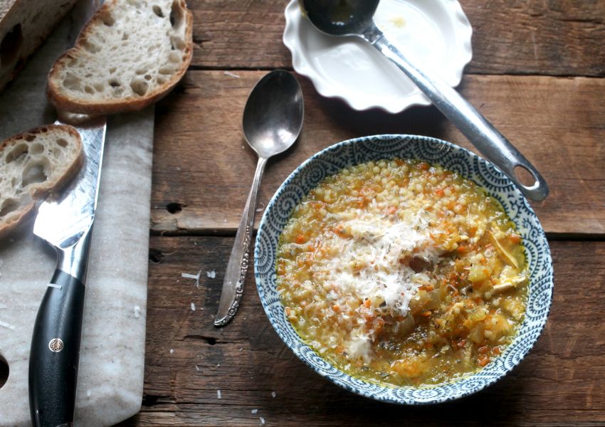 Chicken & Veggie Italian Penicillin Soup