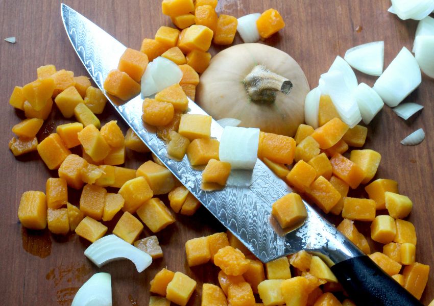 F.N. Sharp Chef's Knife With Fall Veggies