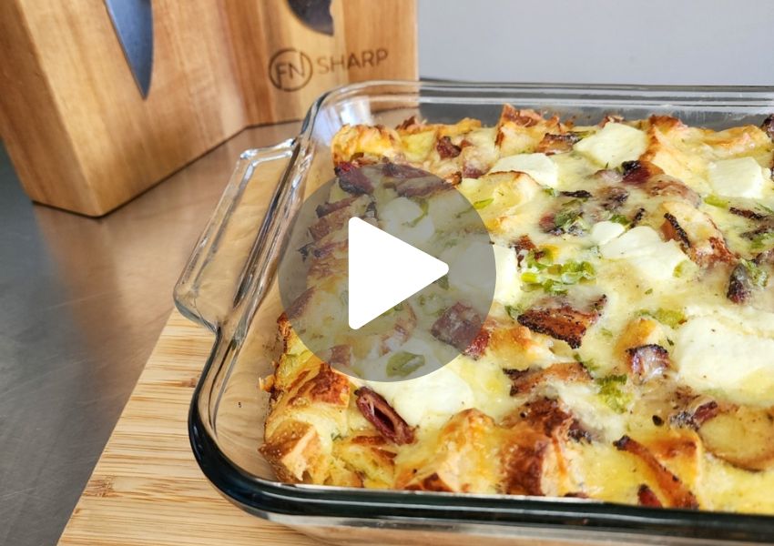 F.N. Sharp Knife Block With Make-Ahead Breakfast Casserole