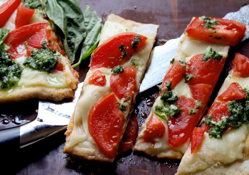 F.N. Sharp Bread Knife With Sliced Bruschetta Flatbread