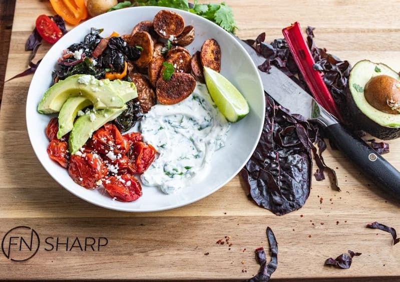 F.N. Sharp Utility Knife With Savory Breakfast Bowl