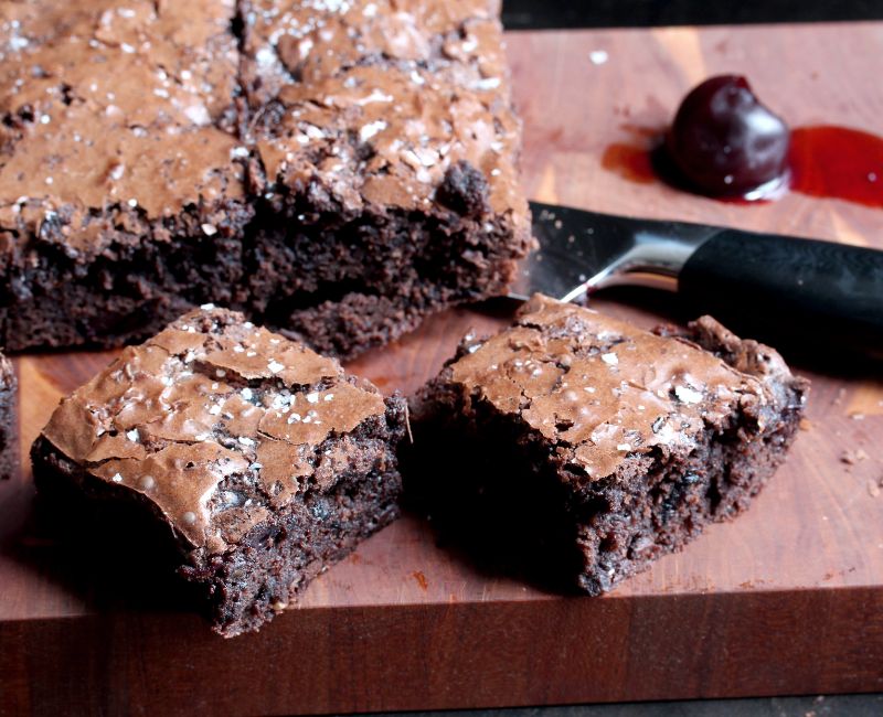 Recipe for Salted Chocolate Cherry Brownies