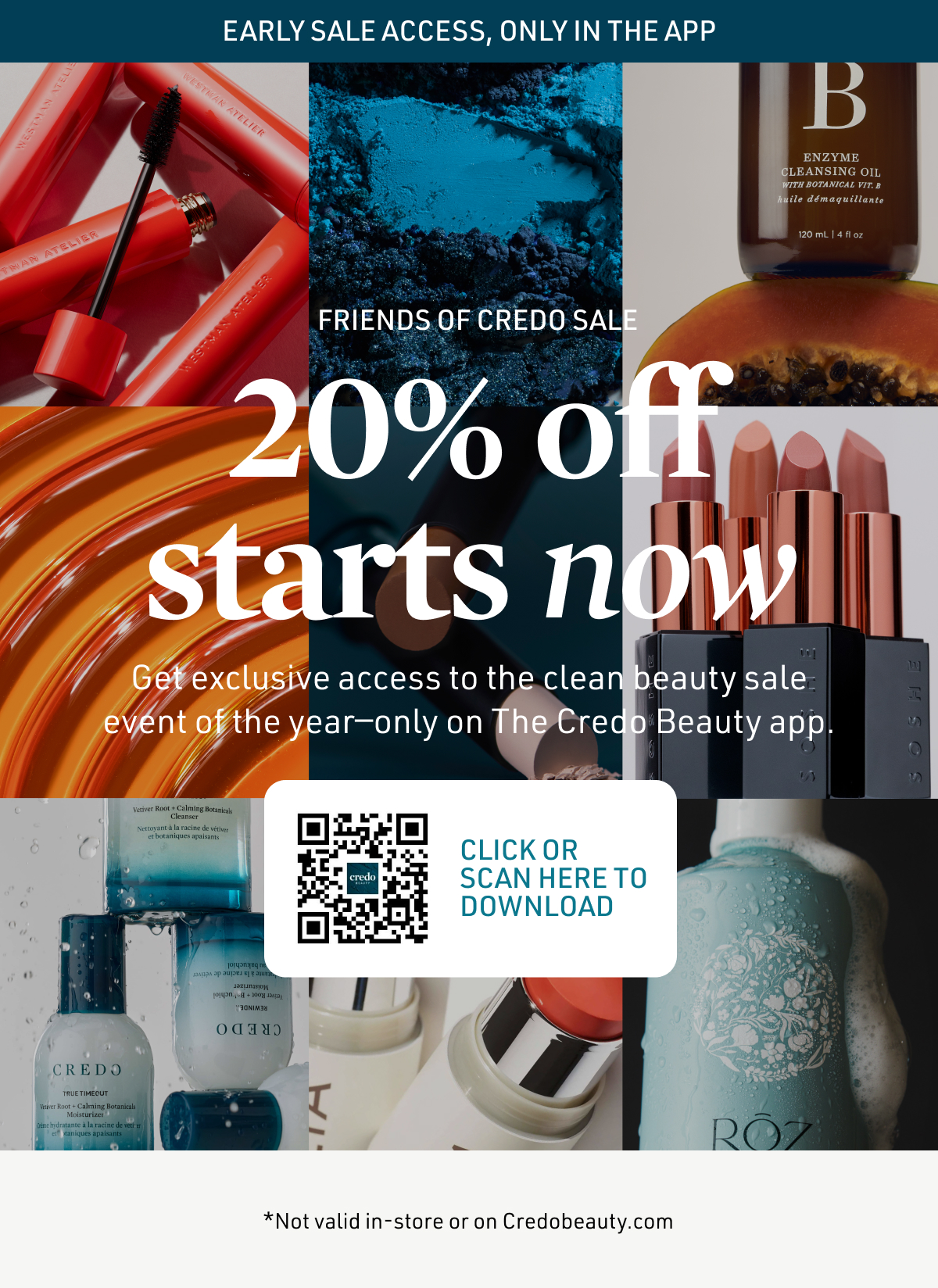 Early Access, only in the app. 20% off starts now