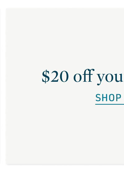 $20 off your purchase