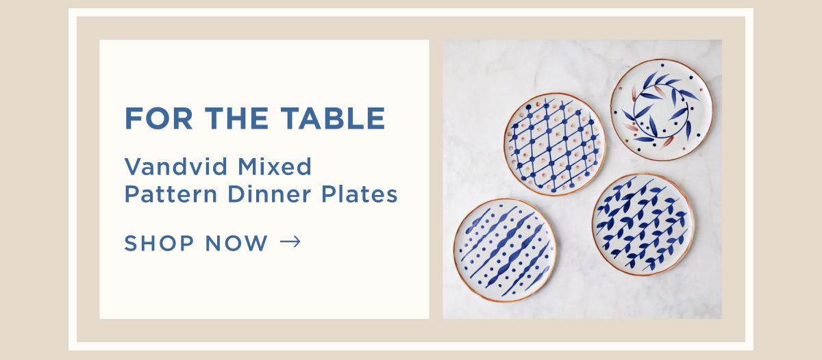 Vandvid Mixed Pattern Dinner Plates, Set of 4