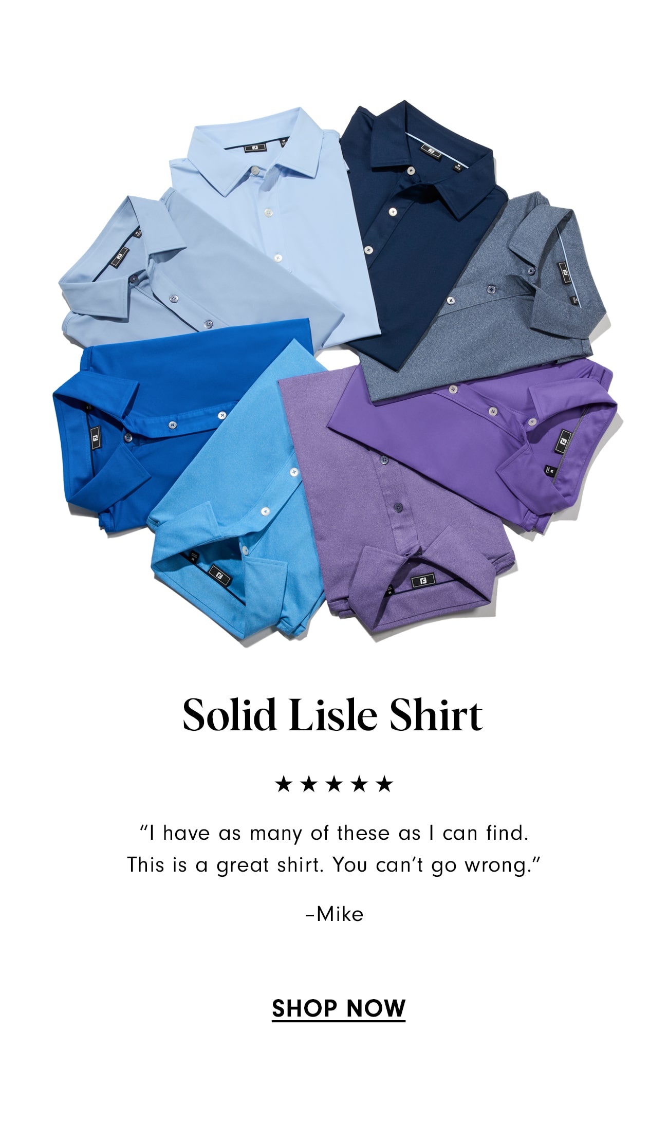 Solid Lisle Shirt Shop Now