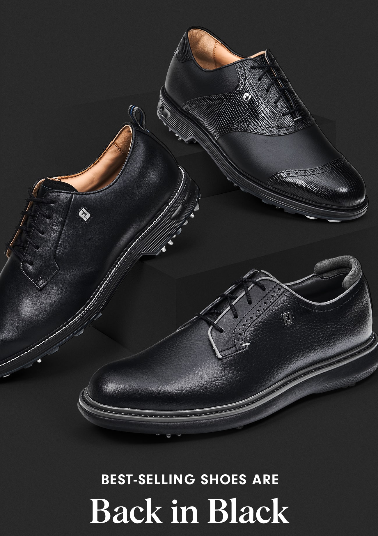 New All-Black Golf Shoes