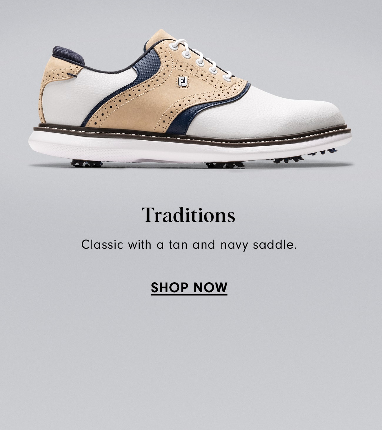 Traditions Tan and Navy Shop Now