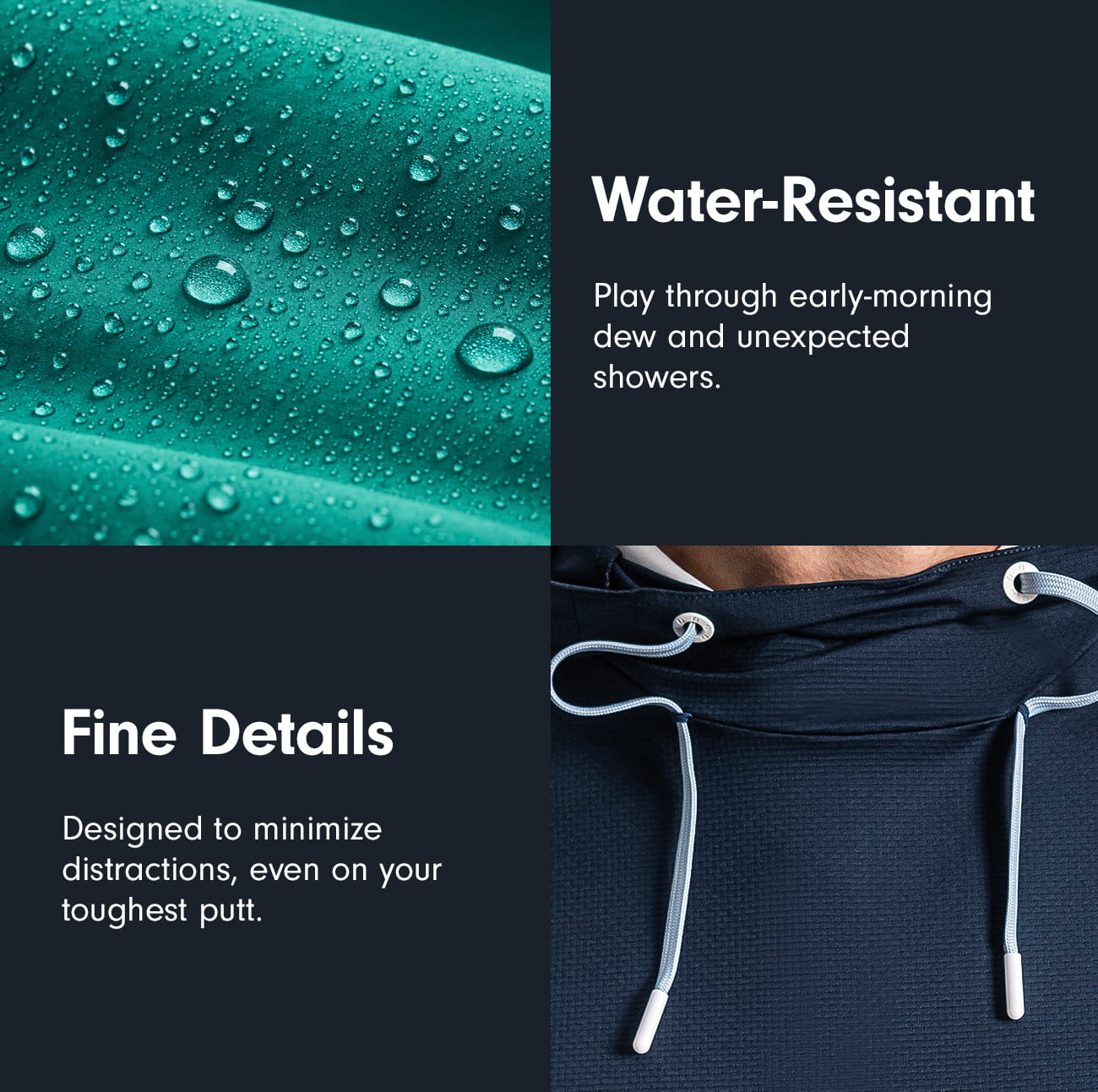 TempoSeries Apparel Made with Water-Resistant Material and Fine Details