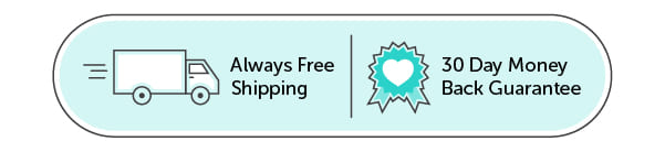 Free shipping, 30 day money back guarantee