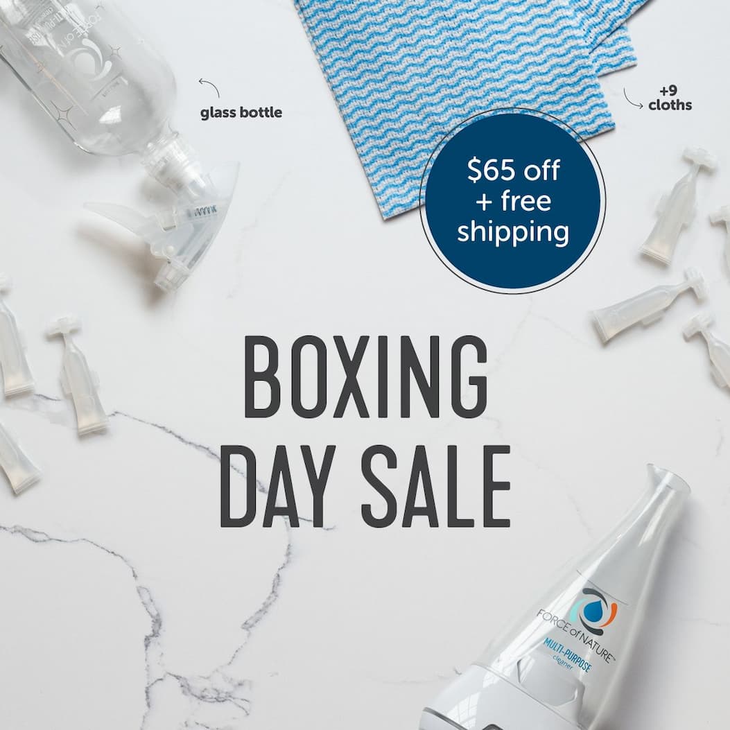 Boxing Day sale with Force of Nature appliance and capsules