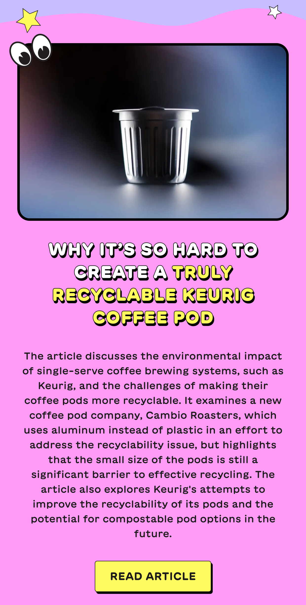 Why it’s so hard to create a truly recyclable Keurig coffee pod