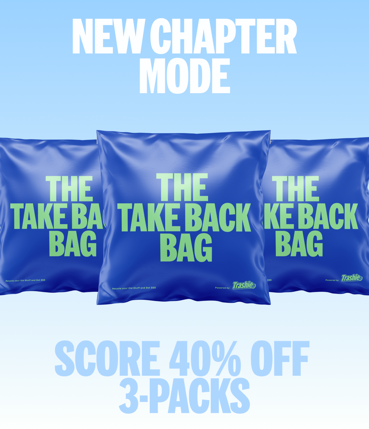 40% off take back bags