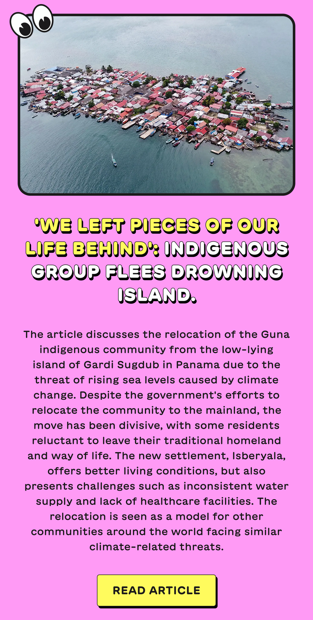 We left pieces of our life behind': Indigenous group flees drowning island