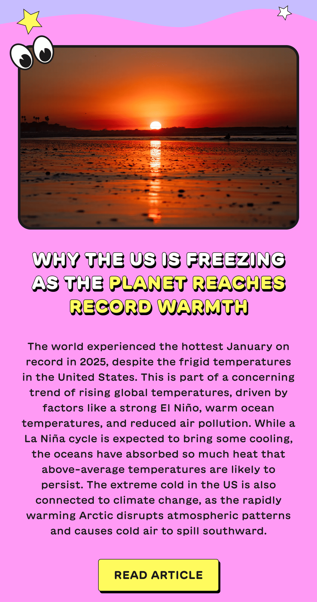 Why the US is freezing as the planet reaches record warmth