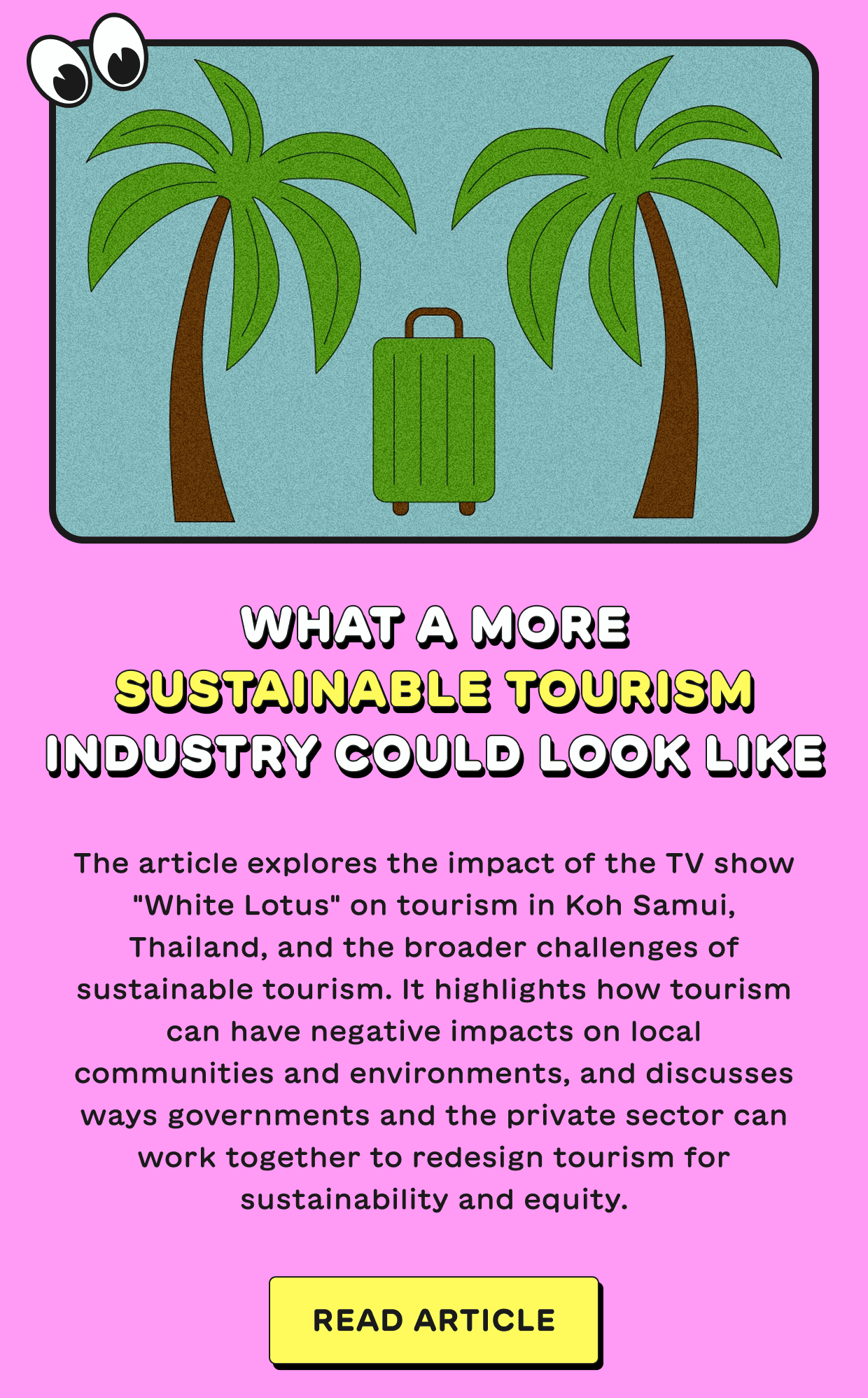 What a more sustainable tourism industry could look like