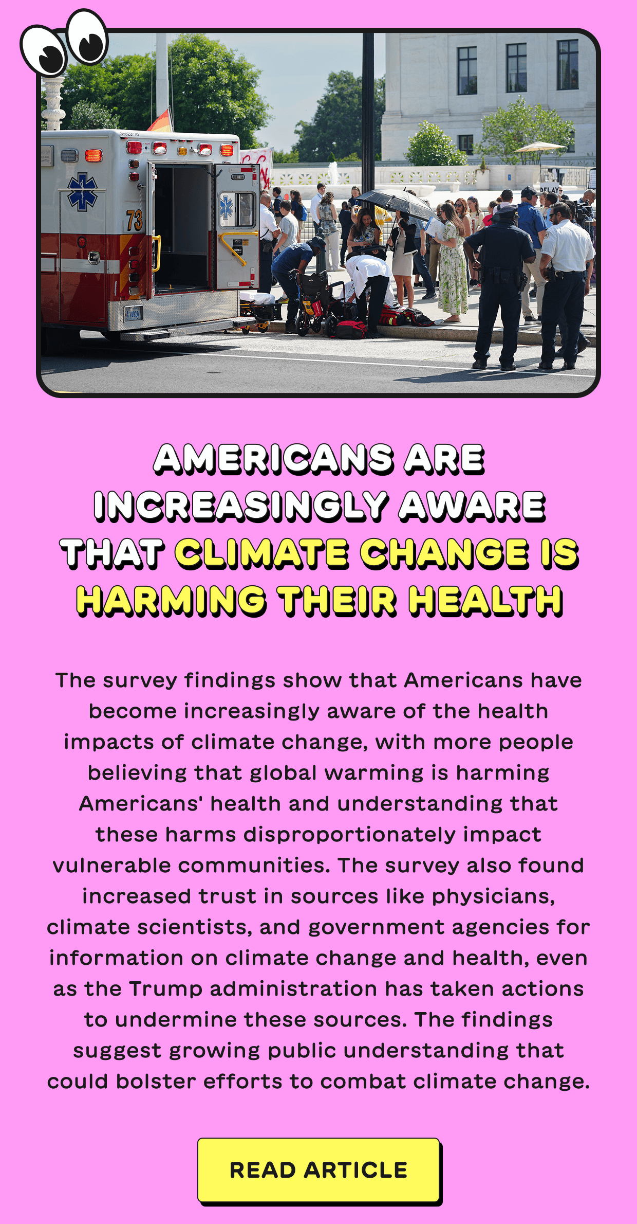 Americans Are Increasingly Aware That Climate Change Is Harming Their Health