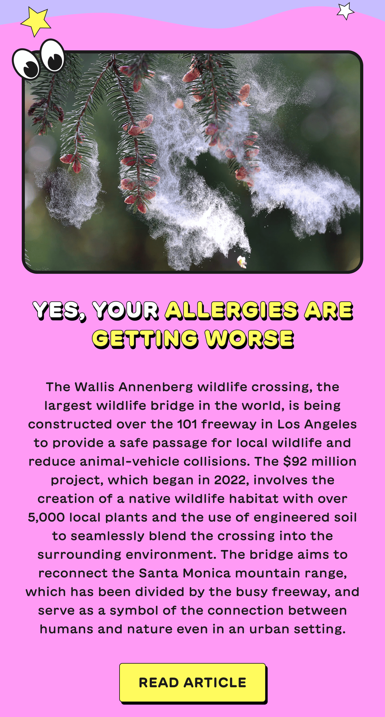 Yes, your allergies are getting worse