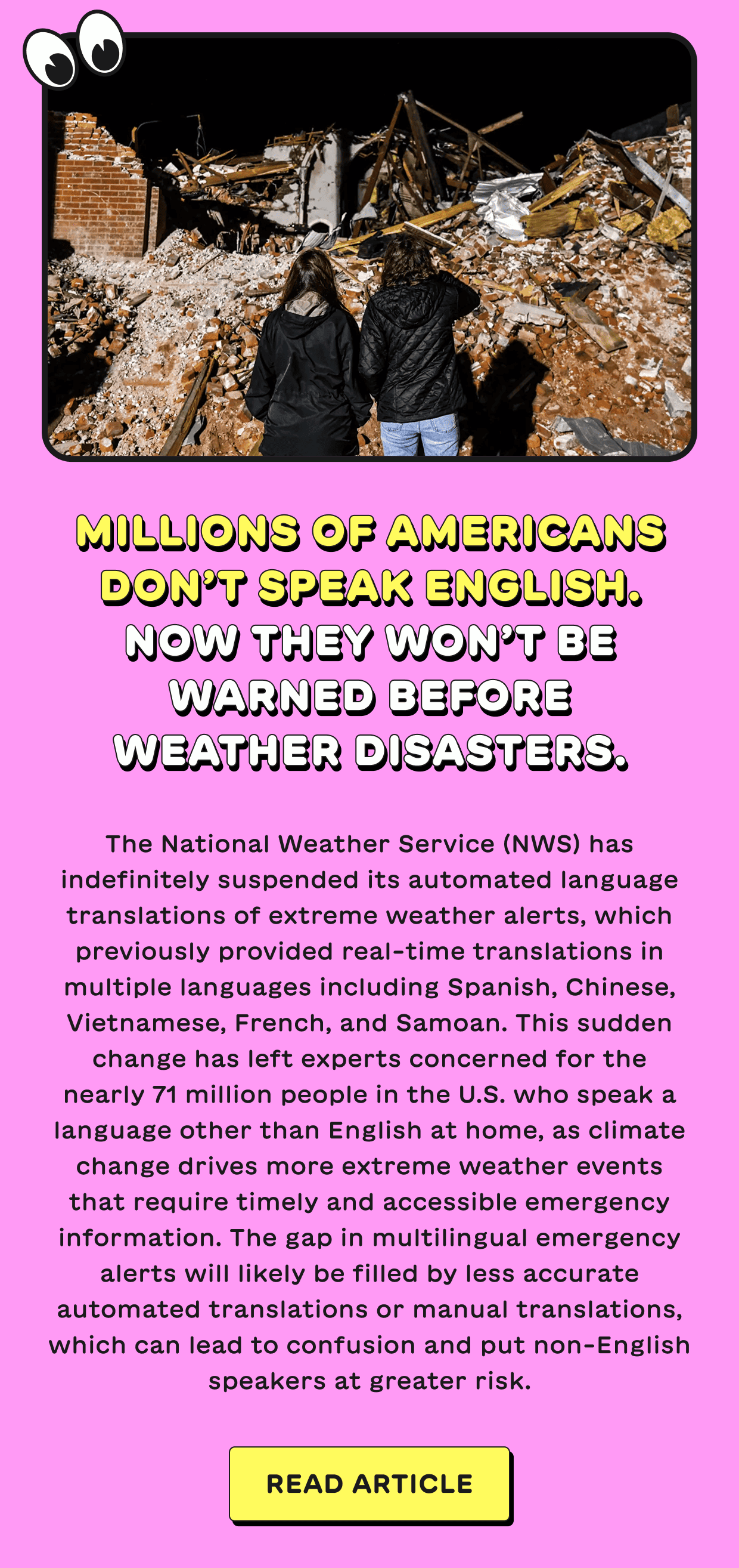 Millions of Americans don’t speak English. Now they won’t be warned before weather disasters.