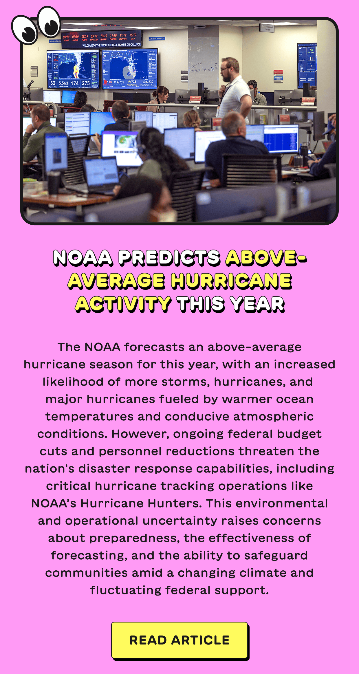 NOAA Predicts Above-Average Hurricane Activity This Year