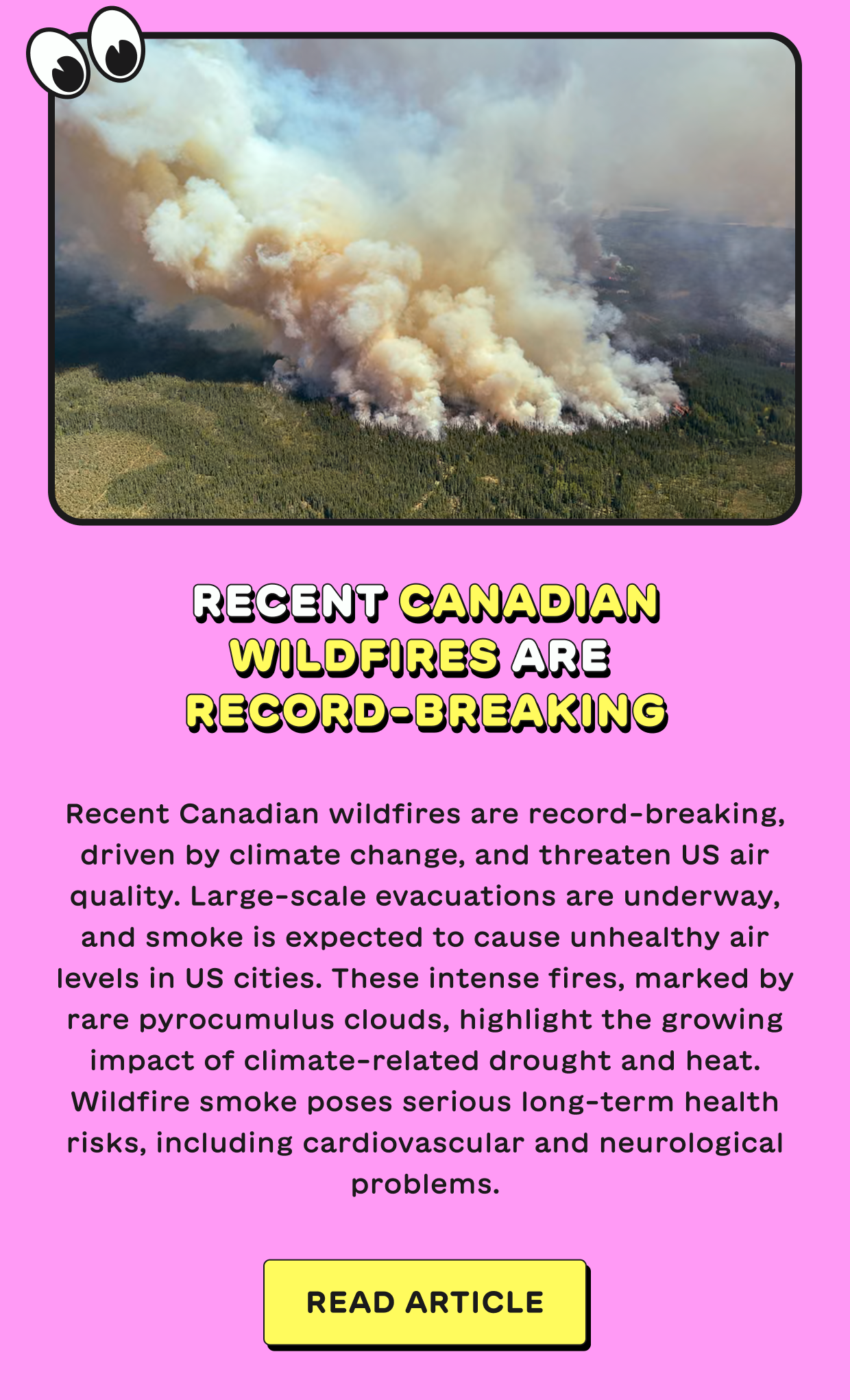 Recent Canadian Wildfires Are Record-Breaking