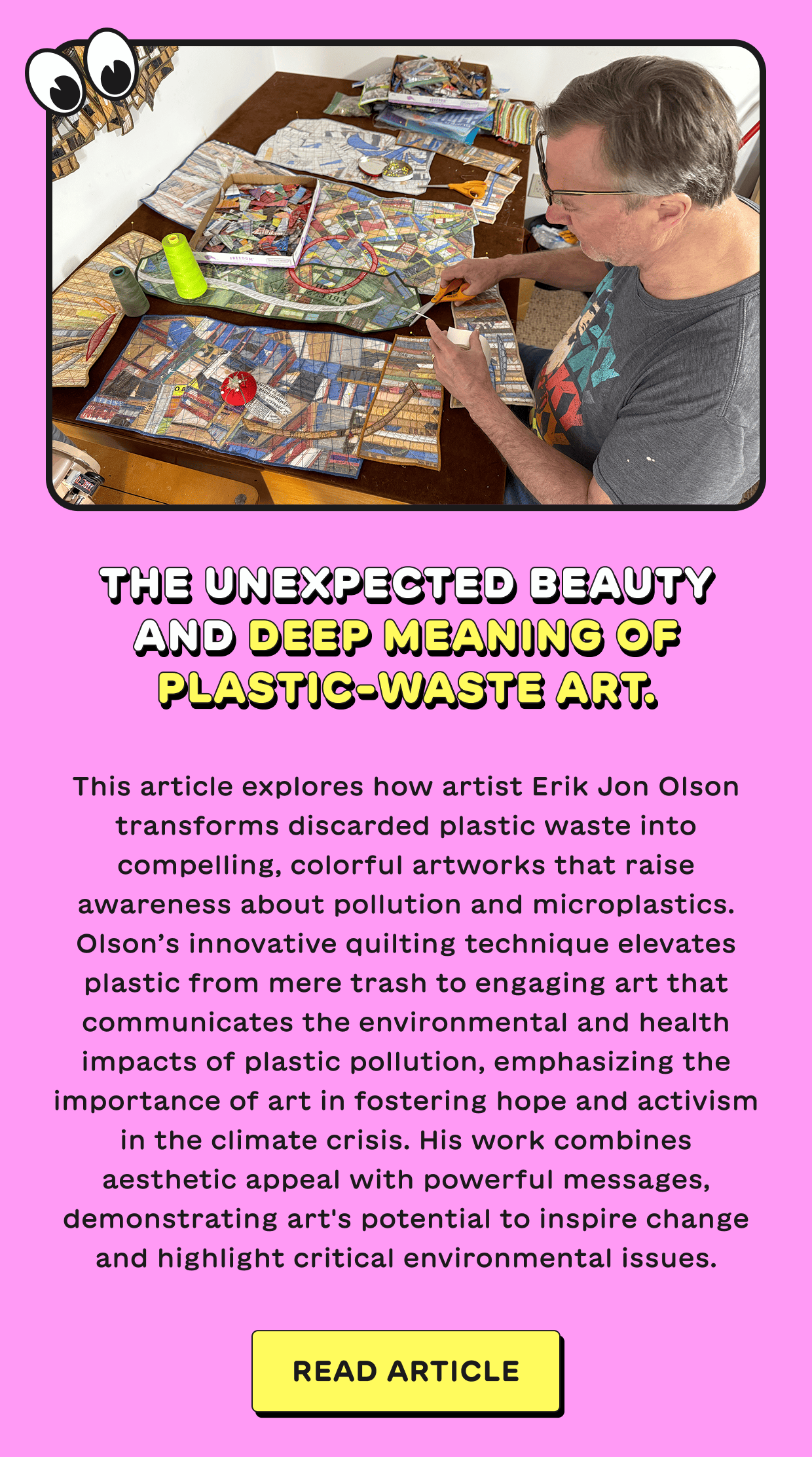 The Unexpected Beauty and Deep Meaning of Plastic-Waste Art