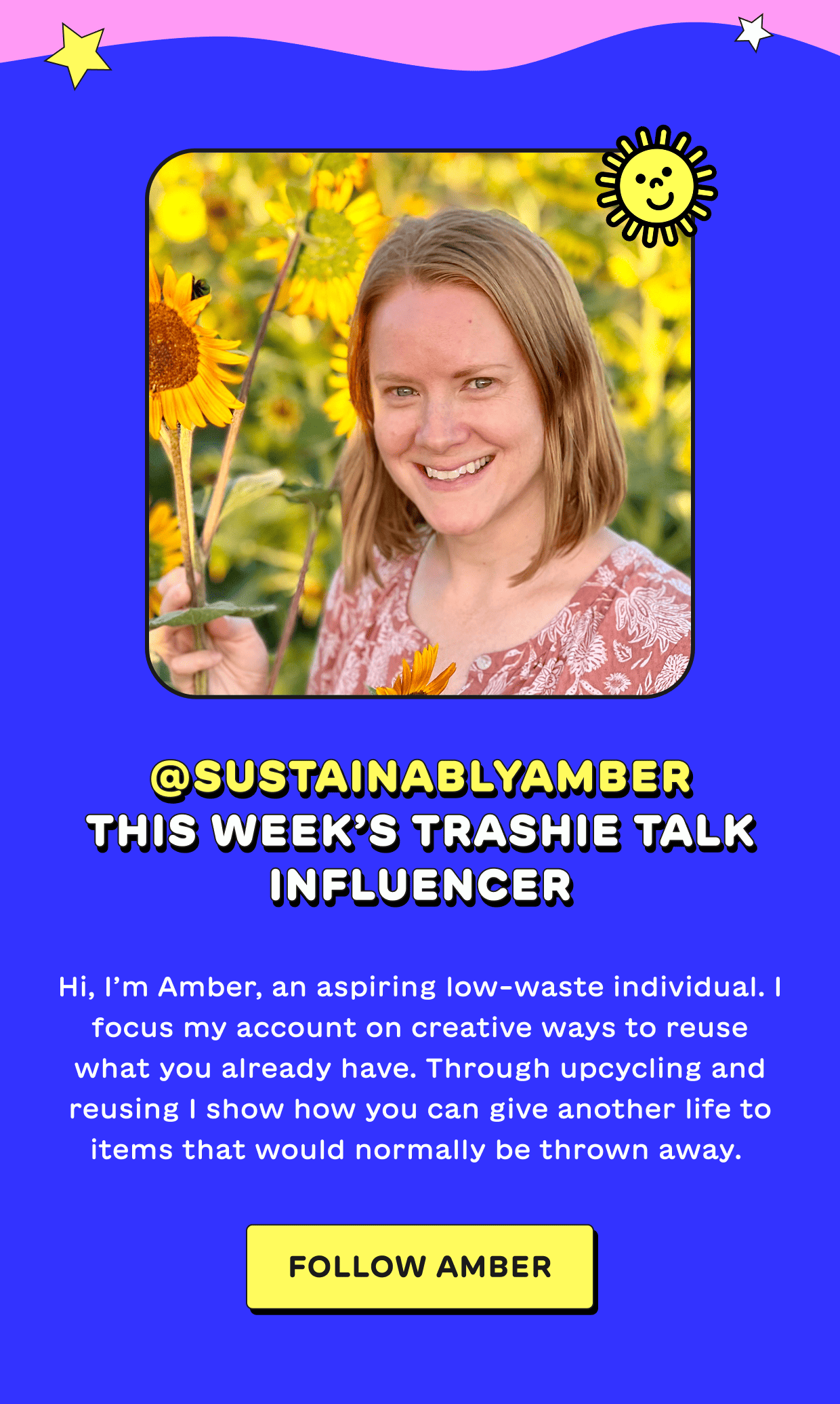 Follow @sustainablyamber
