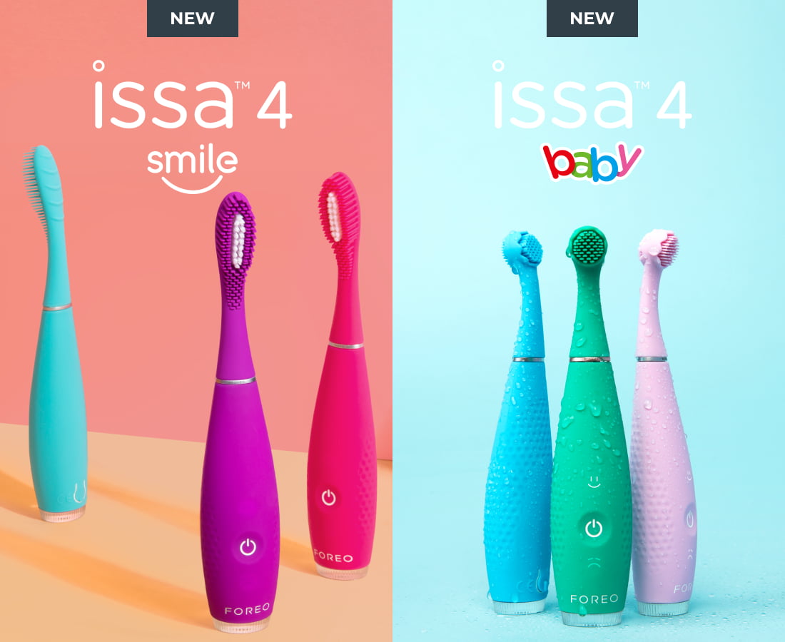 New issa™ 4 toothbrushes