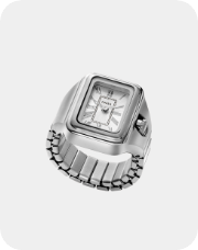Closeup of a two tone  women's watch watch with mother of pearl dial