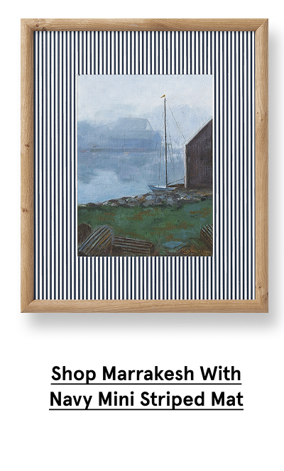 shop Marrakesh with navy mini striped mat