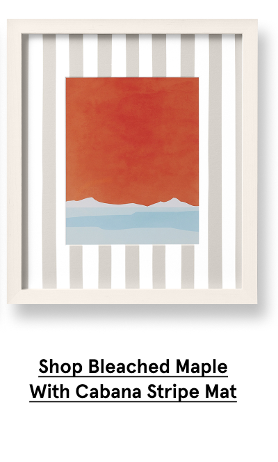 shop Bleached Maple with cabana stripe mat