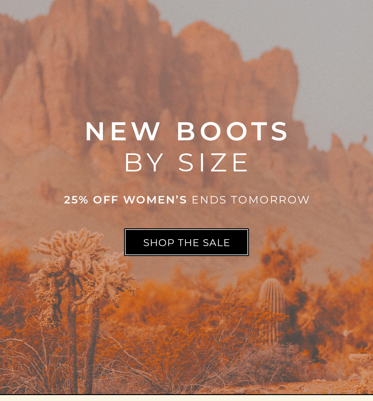 New Boots By Size Shop The Sale Header