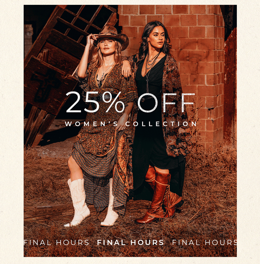 Final Hours 25% Off Womens Collection