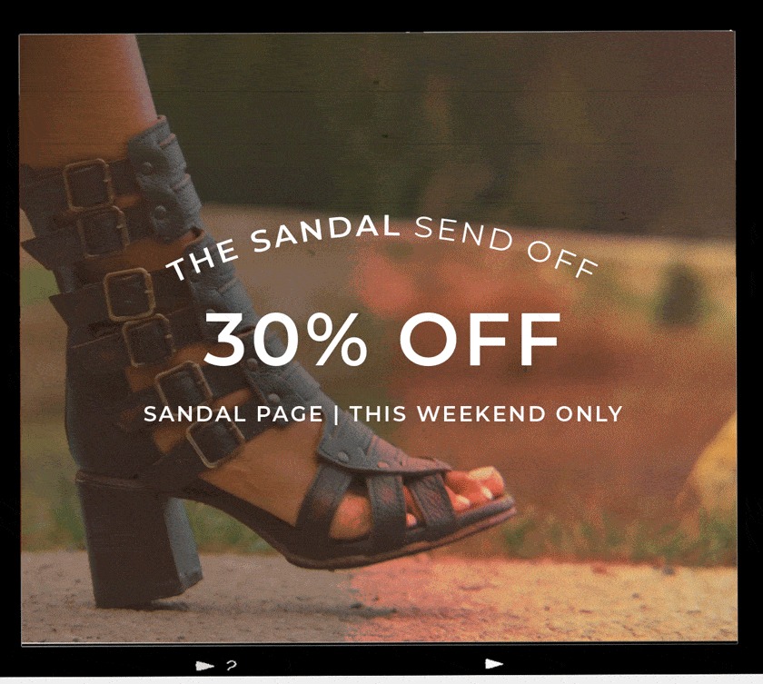 The Sandal Send Off 30% Off Sandal Page This Weekend Only