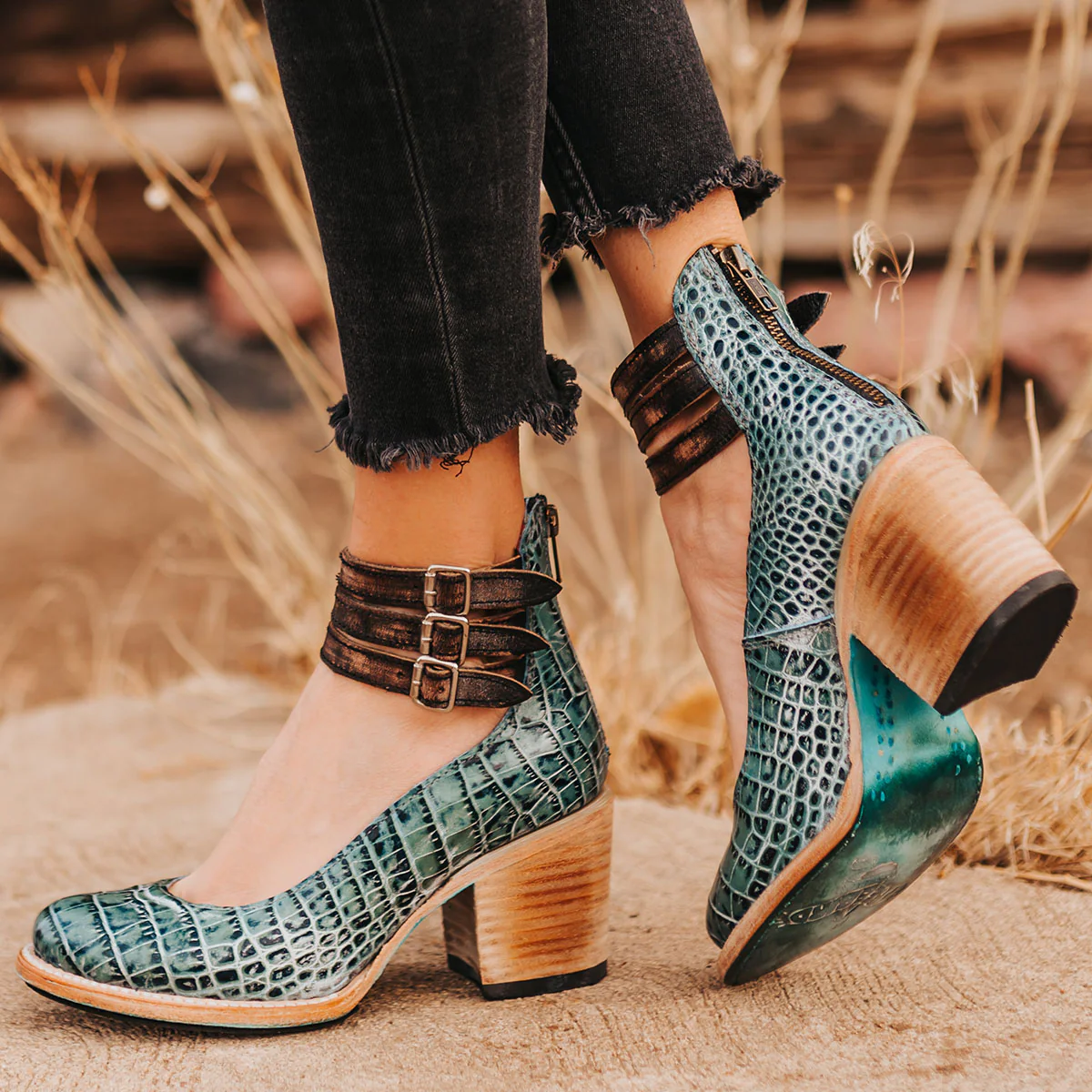 Image of Randi - Turquoise croco