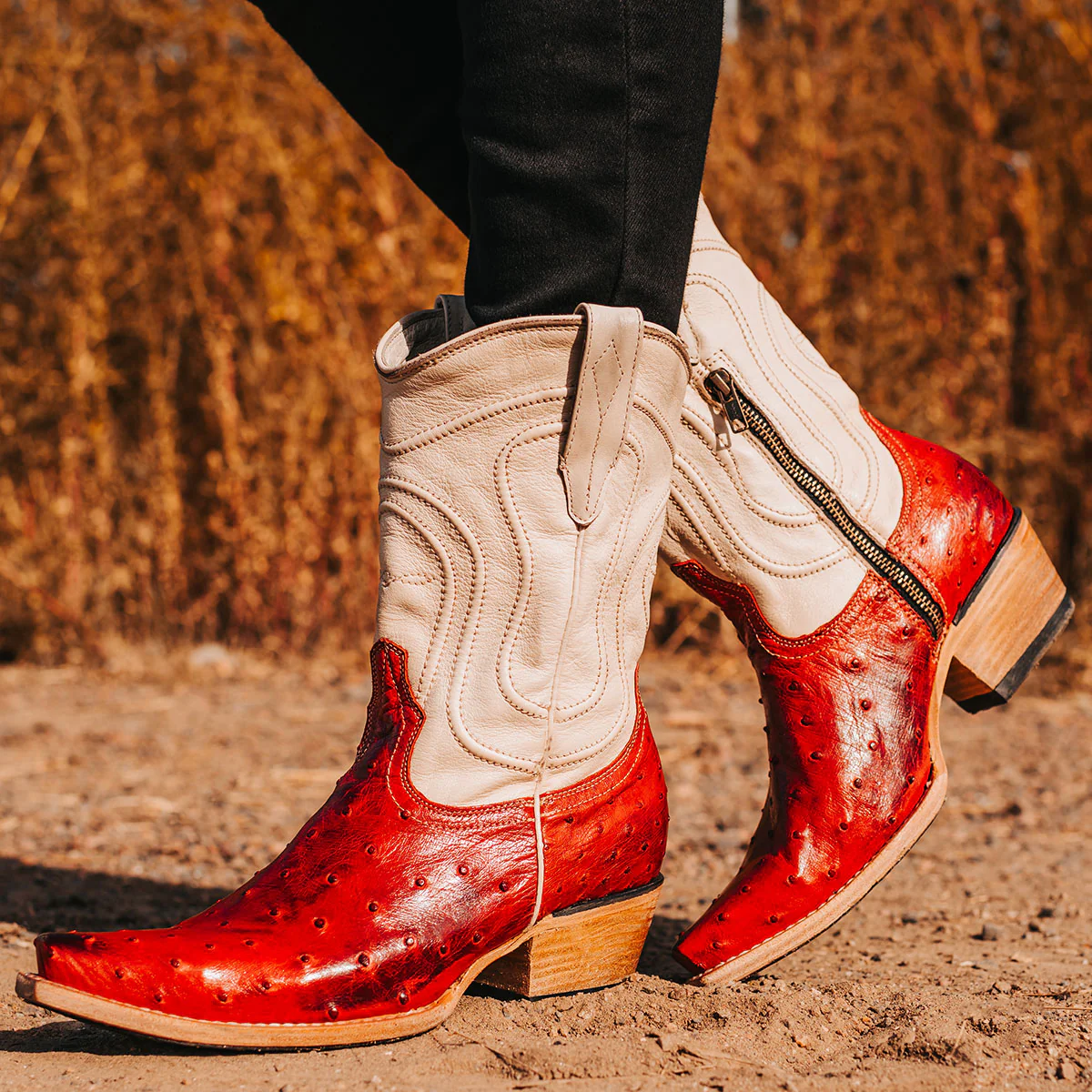 Image of Warrick - Red Ostrich Multi