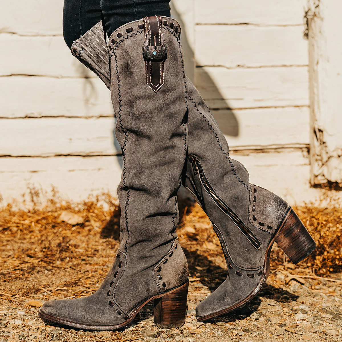 Image of Paisley - Grey Suede