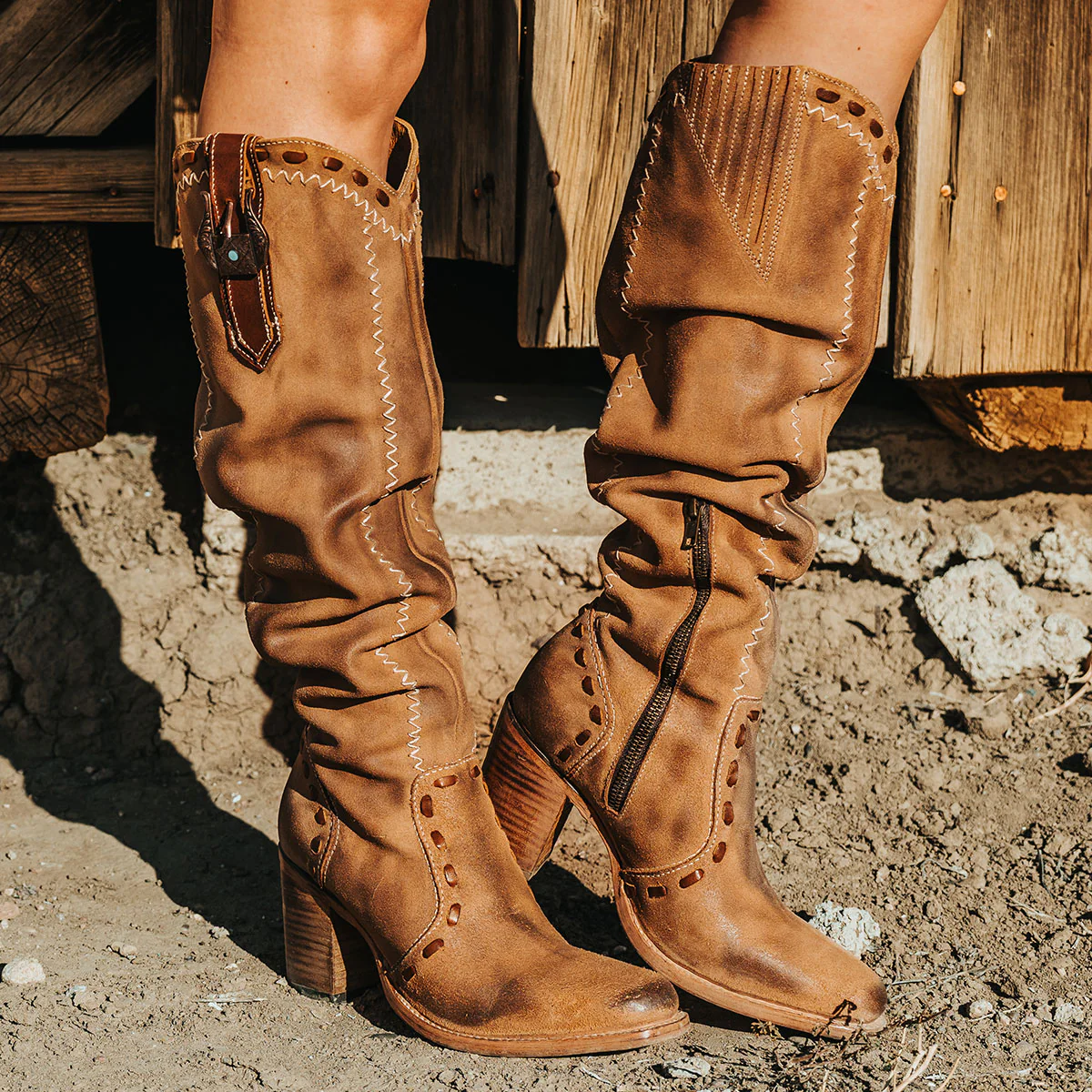 Image of Paisley - Cognac Suede