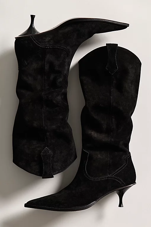 Daisy Slouchy Kitten Heel Boots