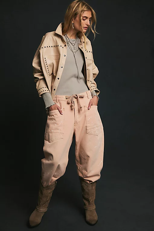 Moxie Pull On Barrel Jeans