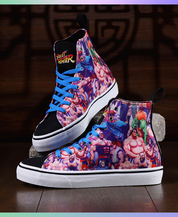 Street Fighter High Top Sneakers for Women