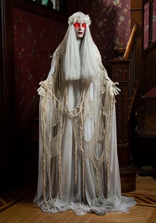 5.5FT Life-Size Standing Venetian Victoria Ghost Girl Halloween Decoration