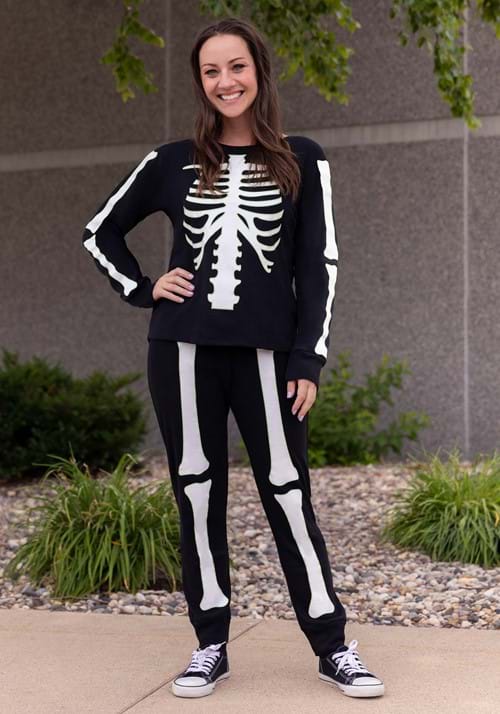 2 Piece Skeleton Jogger Sleep Set for Women