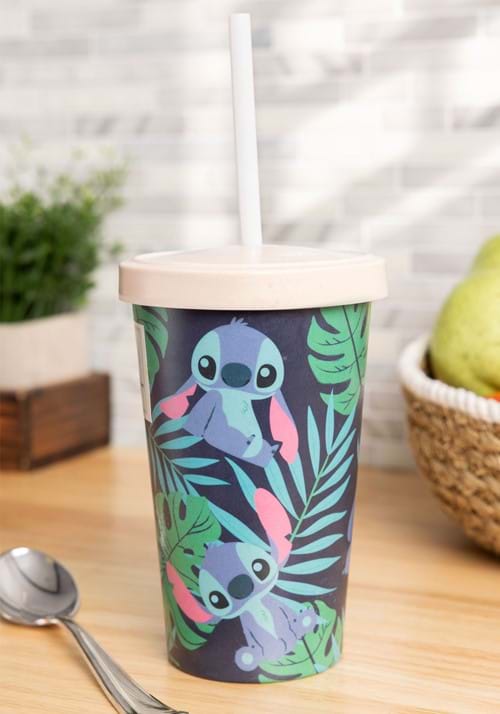 Disney Stitch Tropics Bamboo Tumbler with Straw & Lid