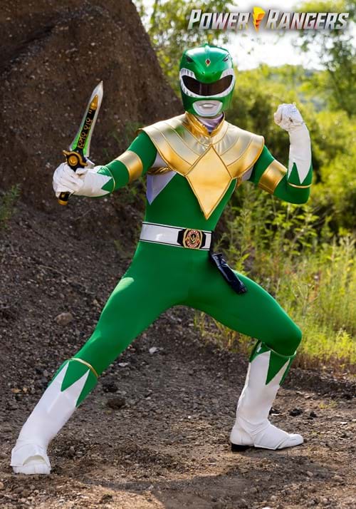 Men's Authentic Power Rangers Green Ranger Costume